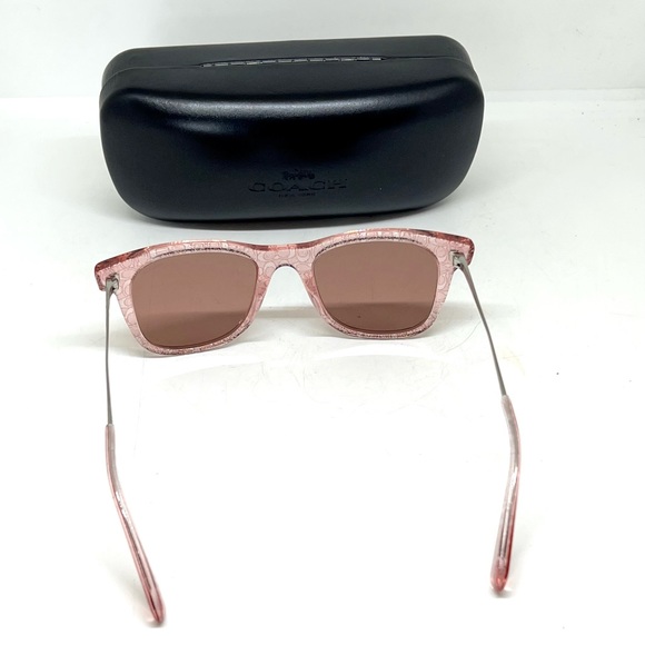 COACH💥NWOT~SOLD💥Transparent Pink Signature C Woman’s Sunglasses - Picture 6 of 14